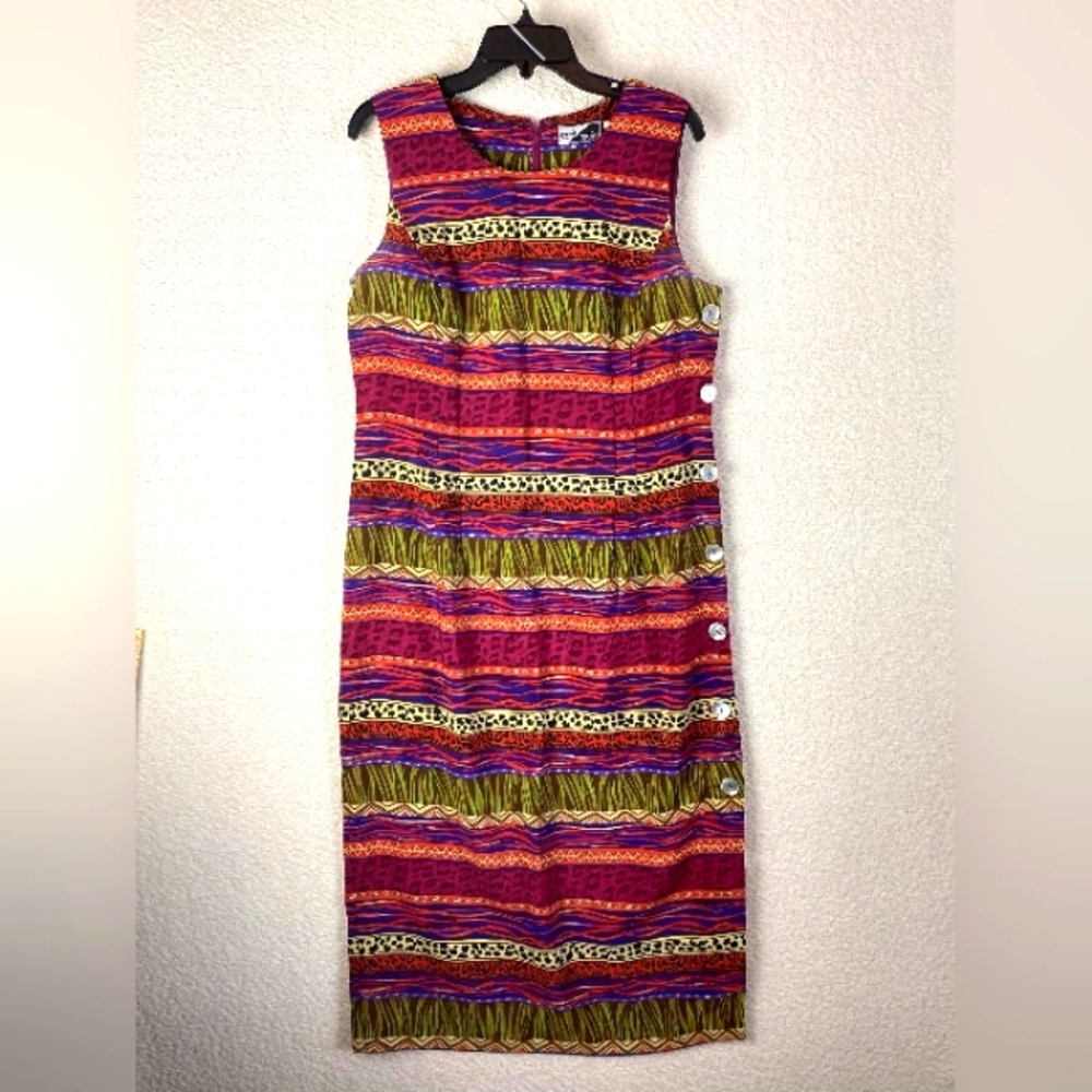 Sunshine Starshine Sleeveless Multicolor Size 12 Dress